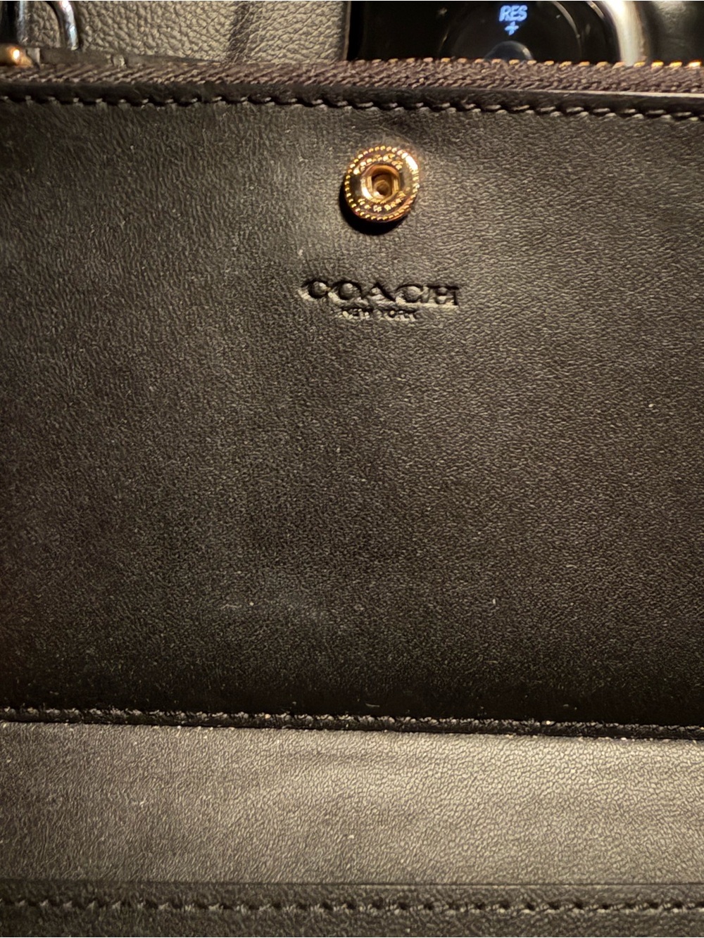 Coach Women Black & Brown Leather Wallet
